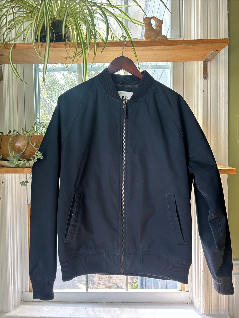 Suuuperwarm! GAP Men's Navy Zip-Up Bomber Jacket Medium